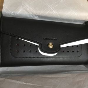 Longchamp Mademoiselle Continental Black Wallet